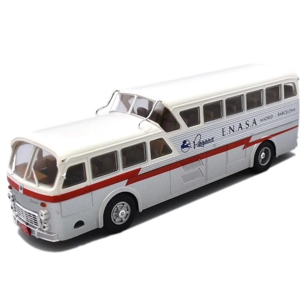 Hachette, Autobús Pegaso Z-403 Monocasco ENASA España 1951, Escala 1:43, Miniatura Diecast, Colección Autobus & Autocars du Monde, Made by IXO, Embalaje Blister Original