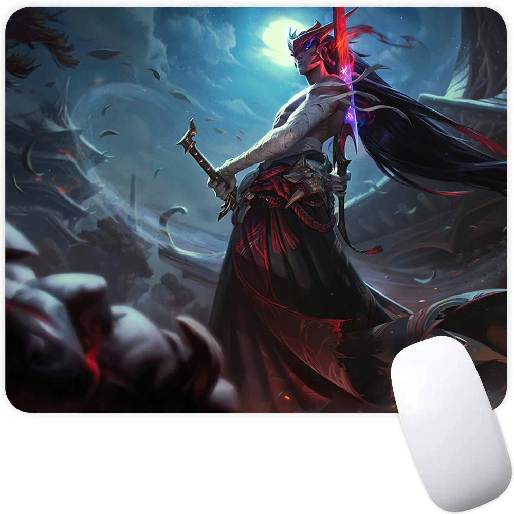 Tapis de souris de jeu League of ATIONS End Yone, petit, ordinateur, sous-souris, PC Gamer, ordinateur portable, média, clavier, polymères, tapis de bureau