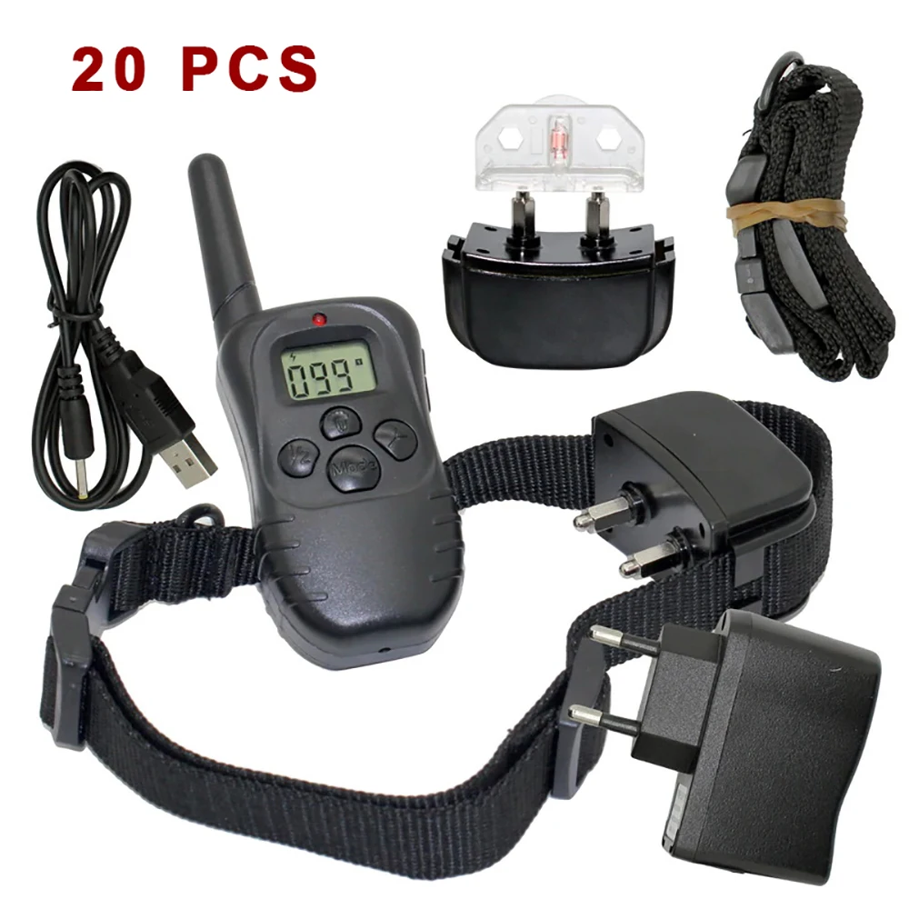 

20PCs/Pack Rechargeable Electric Dog Training Collar Shock Collar With LCD Remote bY KPHRTEK DHLSP