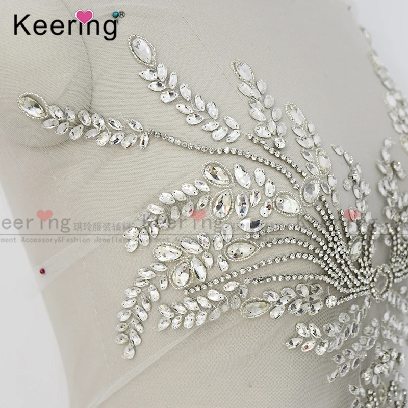 Imagem -05 - Handmade Rhinestone Applique Sexy Corpo Frisado Patch Wdp123