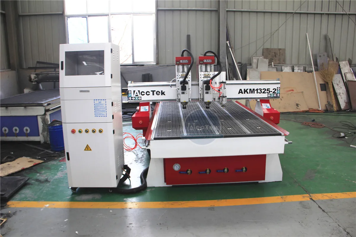 Mesin Router CNC 2 Kepala untuk Memotong dan Mengukir Kayu dan Mesin MDF 4X8 CNC