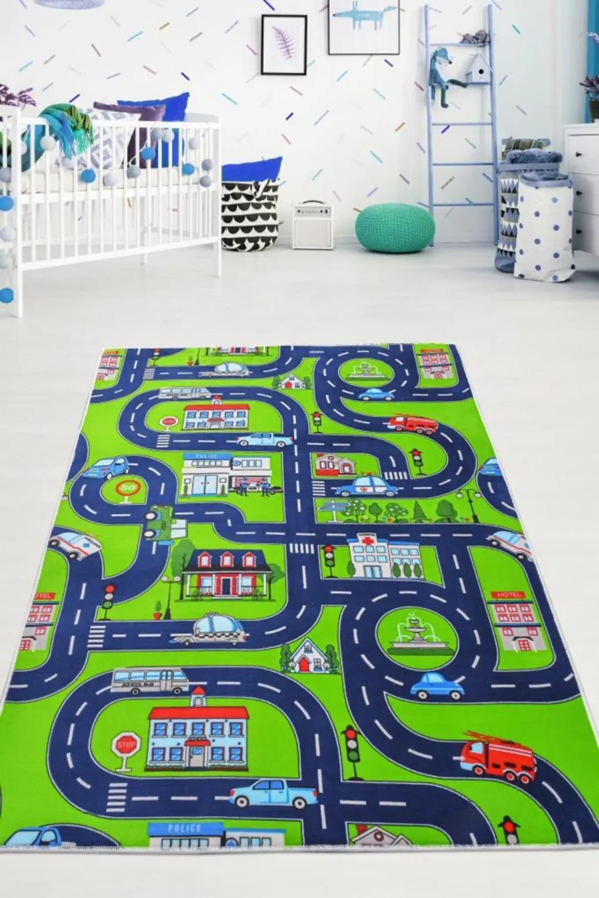 

Decorative Carpet For Chıld Washable Non Slip 100% Polyester Modern 3D Digital Printing Kids Soft Floor Game Mat For Home Luxury