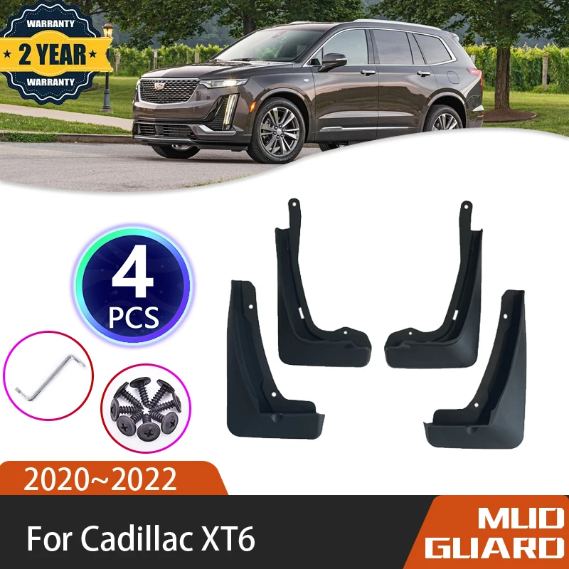 

4-Piece Set Of Car Accessories Mudguard For Cadillac XT6 2020 2021 2022 Wheel Fender Splash Flap Wheel Arch Pads