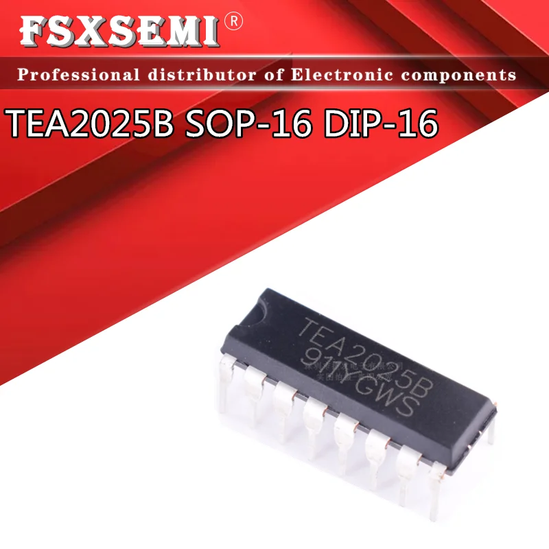 

10pcs/lot TEA2025B DIP-16 TEA2025 DIP 2025B DIP16 YD2025 SOP-16 SOP STEREO AUDIO AMPLIFIER IC