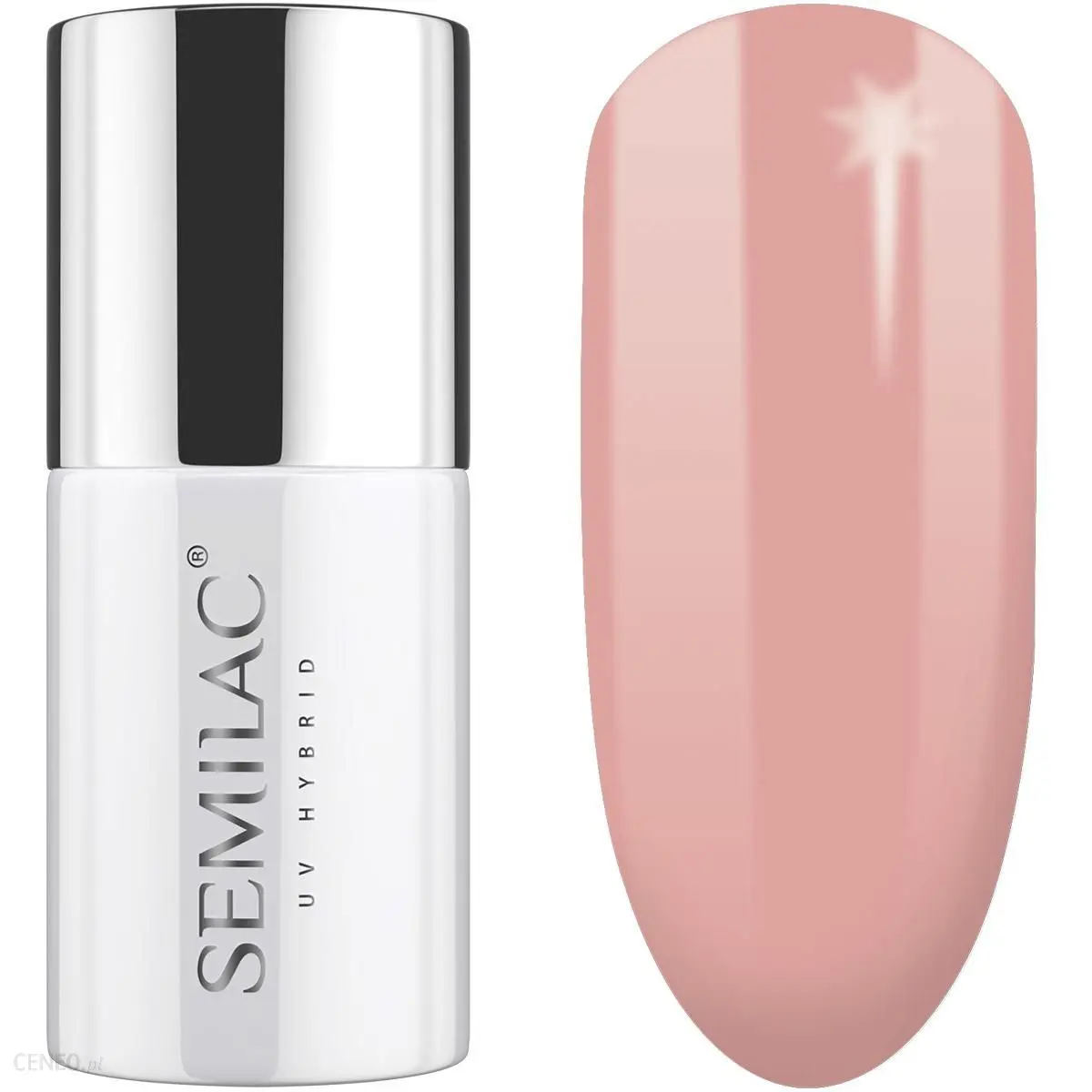 Semilac Powder Beige 190 semi-permanent cover, UV hybrid nail polish texture Gel