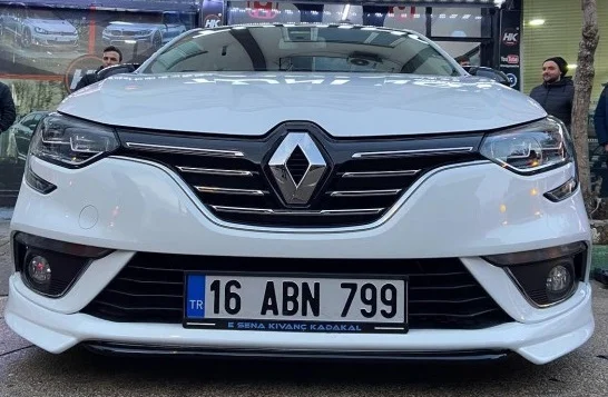 Renault Megane 4 için 2016-2020 Ön Tampon Dudak Abt Style Ön Tampon Etek Abs Plastik