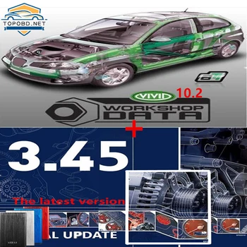 New version Aut.Data 3.45 and vivid workshop 10.2 auto repair software installation video guide remote installation help free