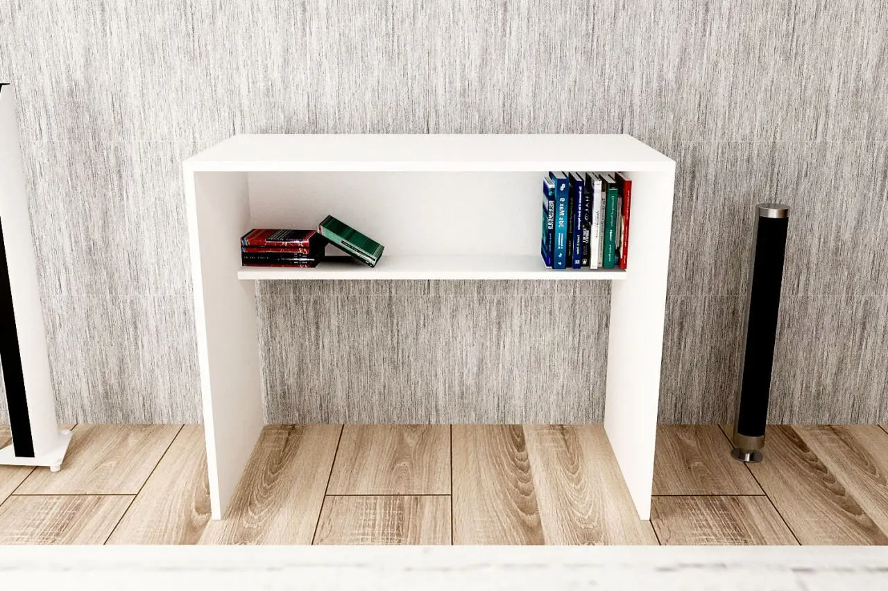 Meja Belajar dengan Meja Komputer Partisi Rak Buku Meja Siswa