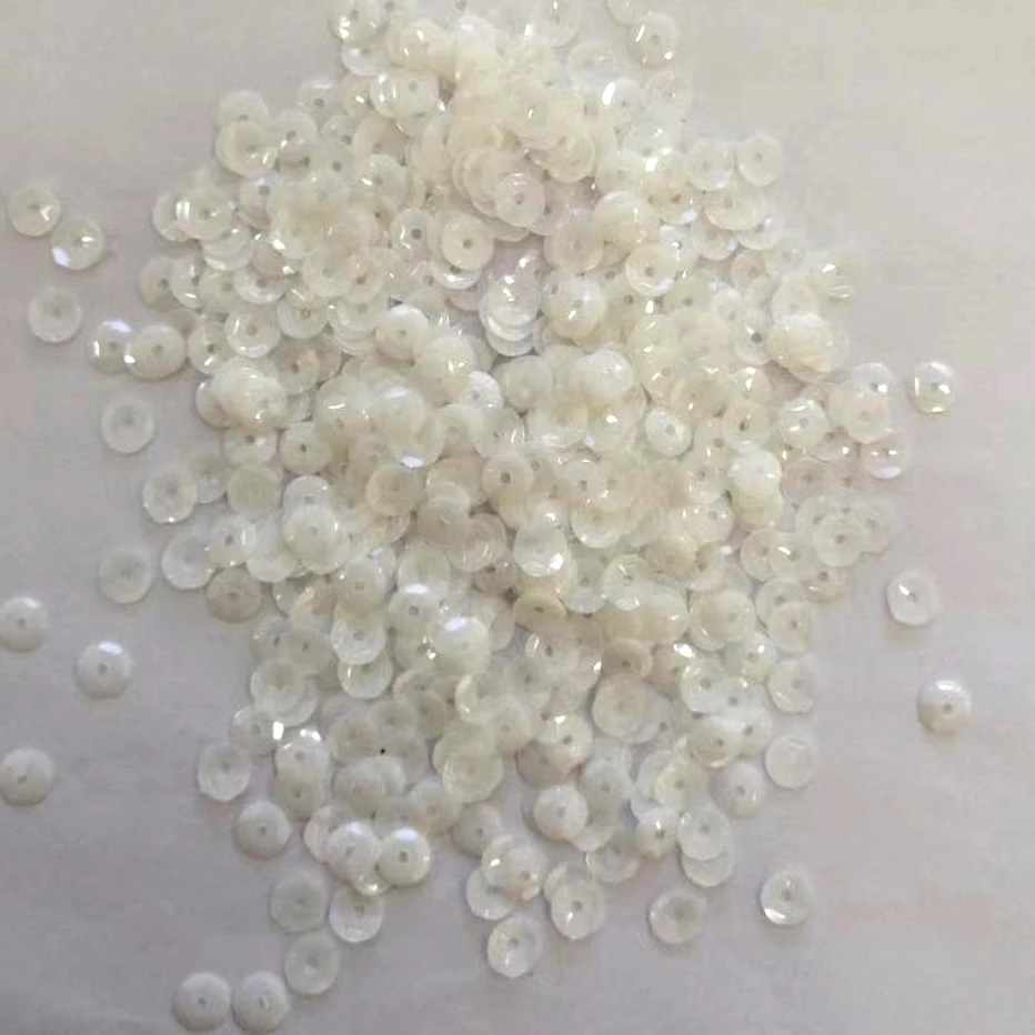 La Belleza Shiny clear white round sequins brides accessories 3mm-8mm diameter 100g/lot good quality sequins