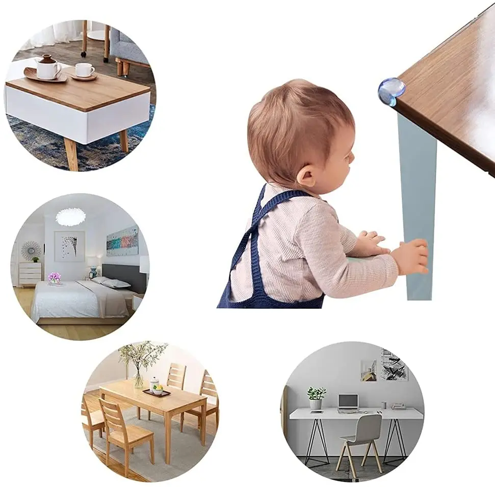 4Pcs Baby Child Safety Table Corner Edge Protector Silicone Flexible Quality Safety Kitchen Home Decoration