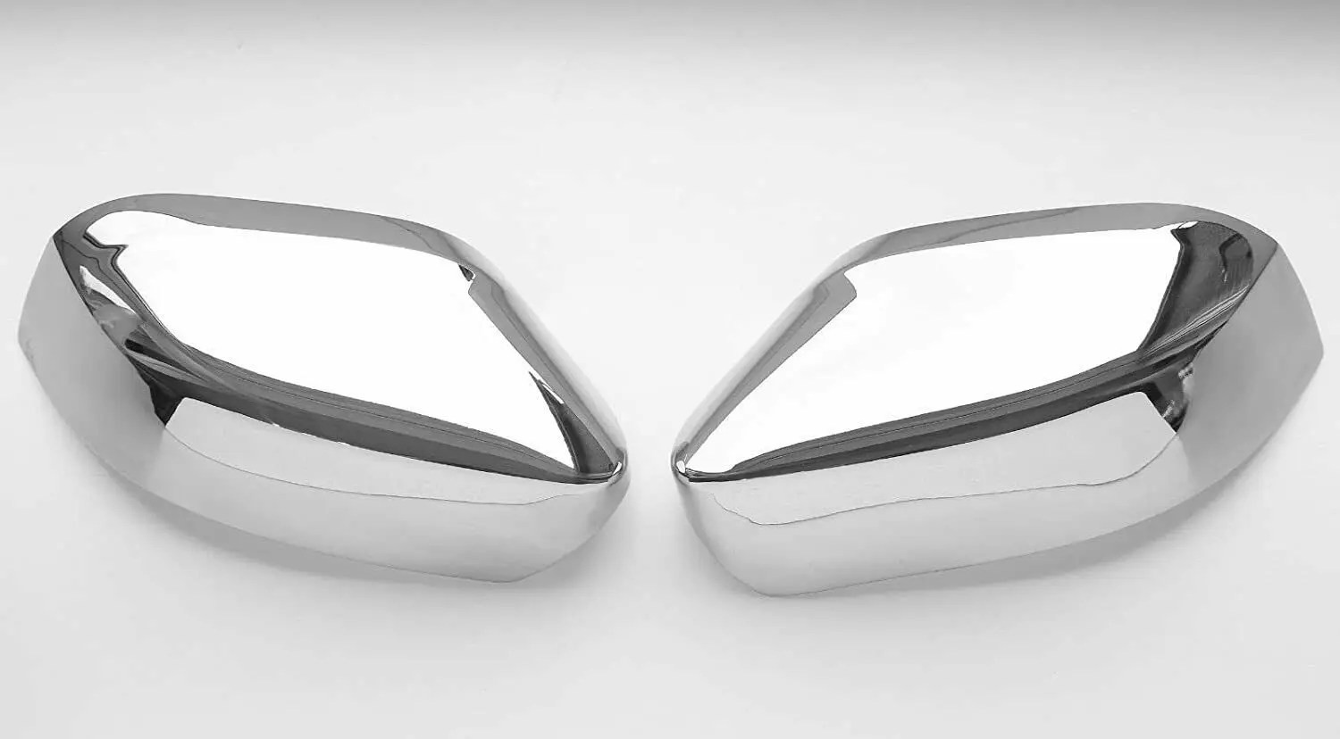 Mirror covers for VW CADDY IV | From 2015 +, stainless steel, exterior mirror caps, chrome mirrors, side trims, left and right, 2 pieces, easy installation