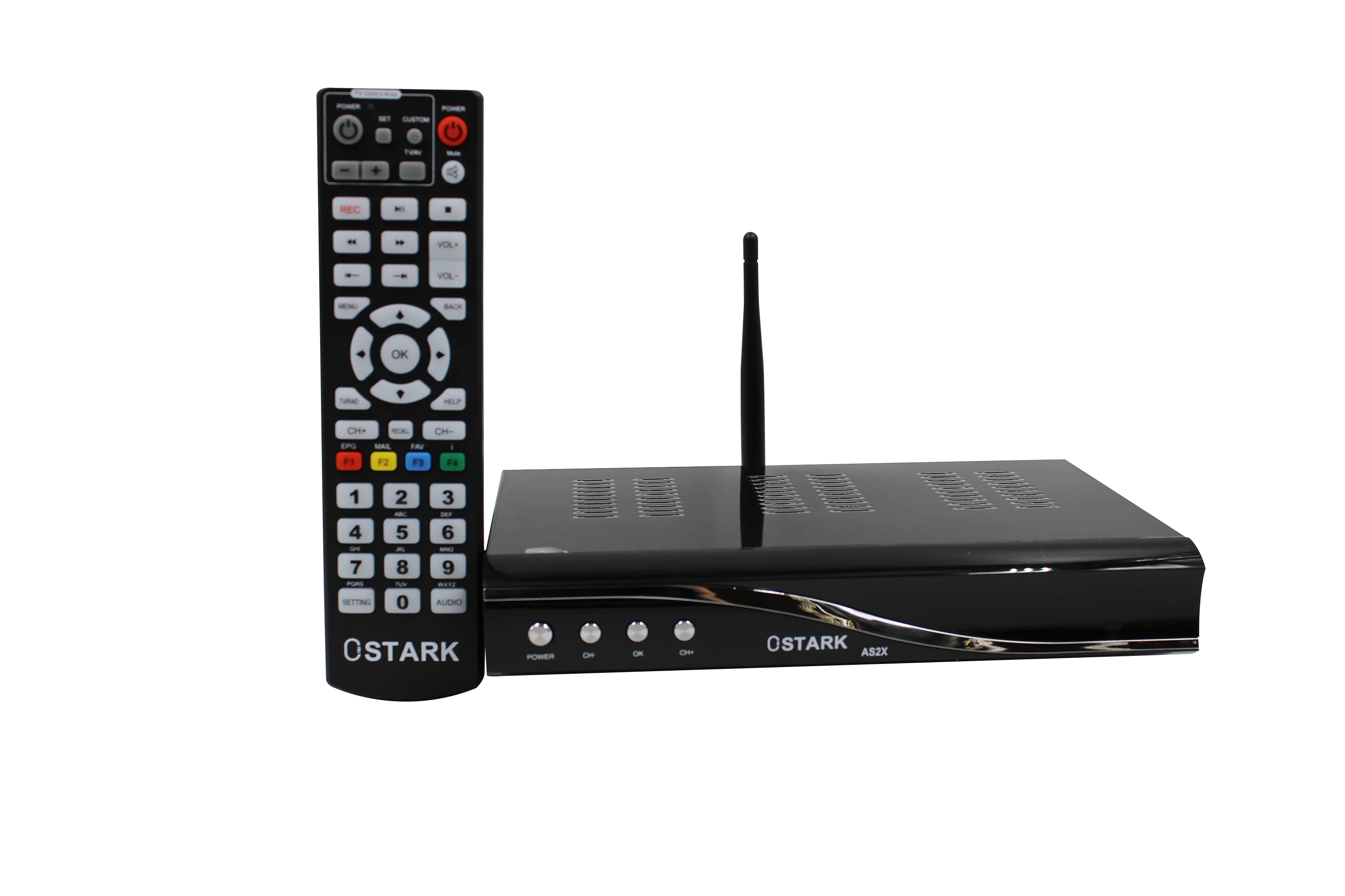 Ostark AS2X DVB S2 S2X HD1080P T2MI H.265 satellite receiver with Scart Port stalker rj45 USB wifi included support xtream youtube shipping from Spain