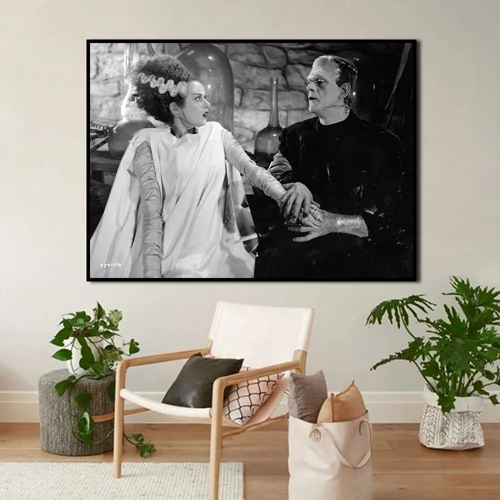 

The Frankenstein Print Canvas Painting Universal Monsters Horror Movie Film Pictures On Wall Abstract Decorative Home Decoration