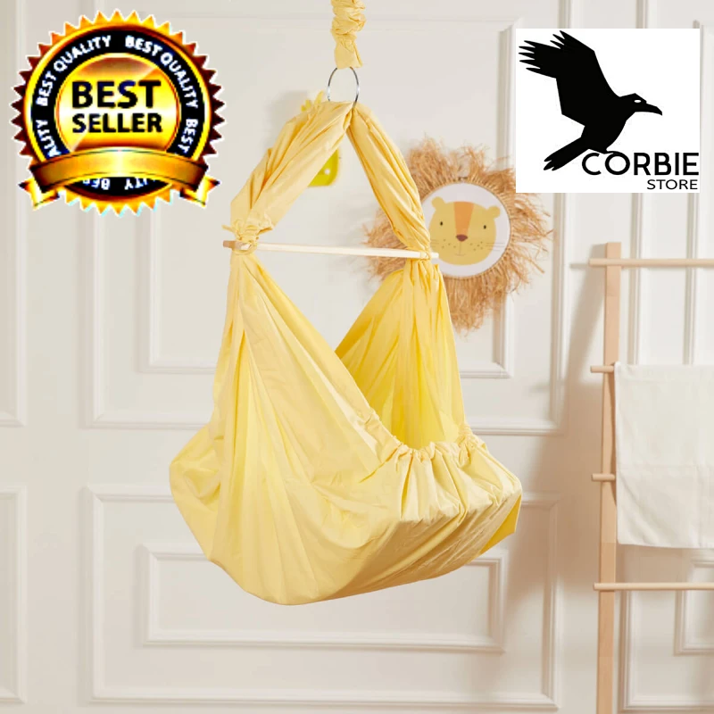 

Svava Spring Baby Hammock Cradle Ceiling Suspended Swing Yellow High Quality