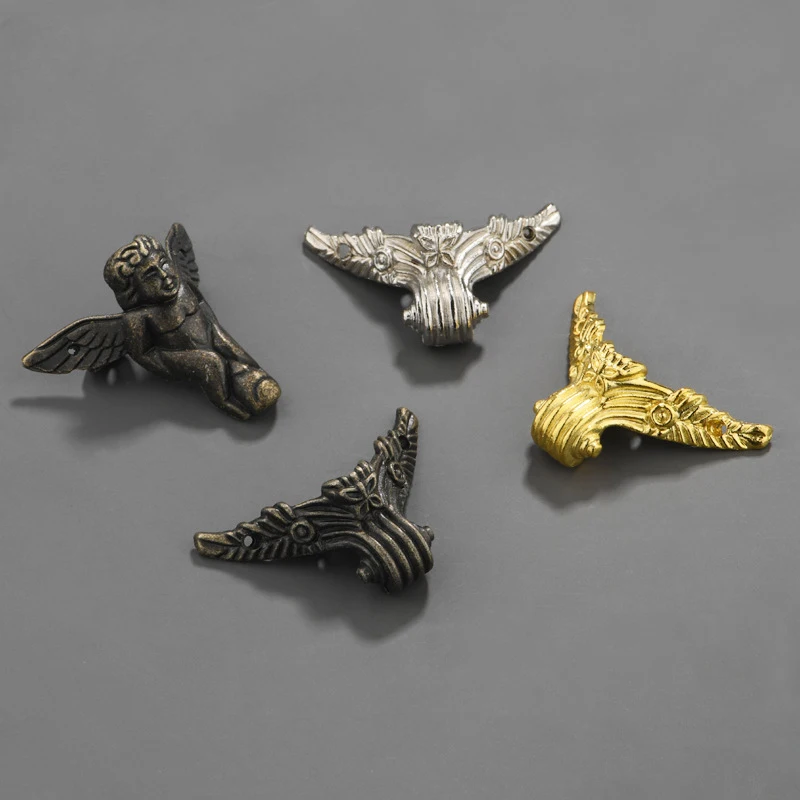 4PCS Decorative Feet Corner for Box Making Retro Jewelry Gift Wooden Box Feet Leg Metal Corner Protector