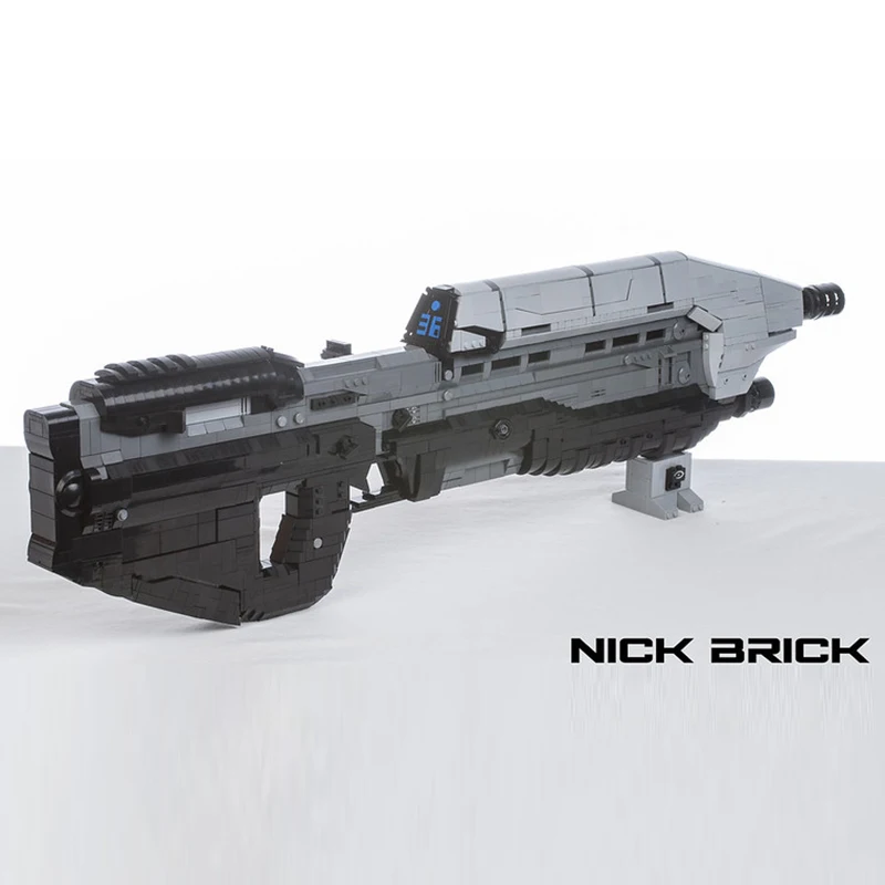 Movie Series MOC Halo MA5D Rifle Building Block Technology Brick DIY Assembly Model Toys Birthday Xmas Gifts