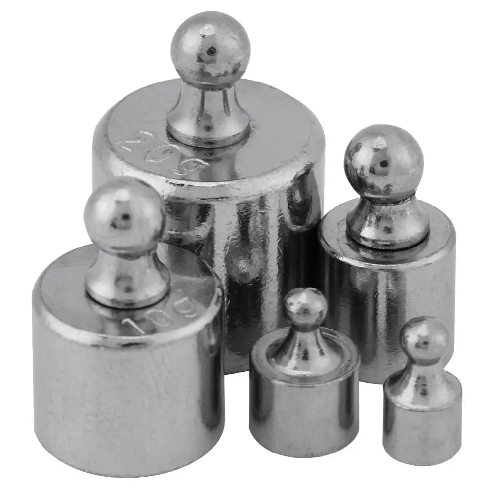 5Pcs 1g 2g 5g 10g 20g Grams Precision Scale Weight Set Plating Counterweight Scale Balance Equilibrium Calibration Tool