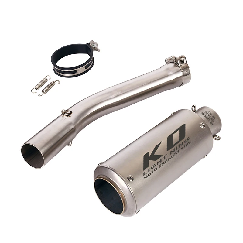 Motorcycle Exhaust Muffler With DB Killer Tip Middle Connect Link Pipe for YAMAHA YZF R6 1998-2005