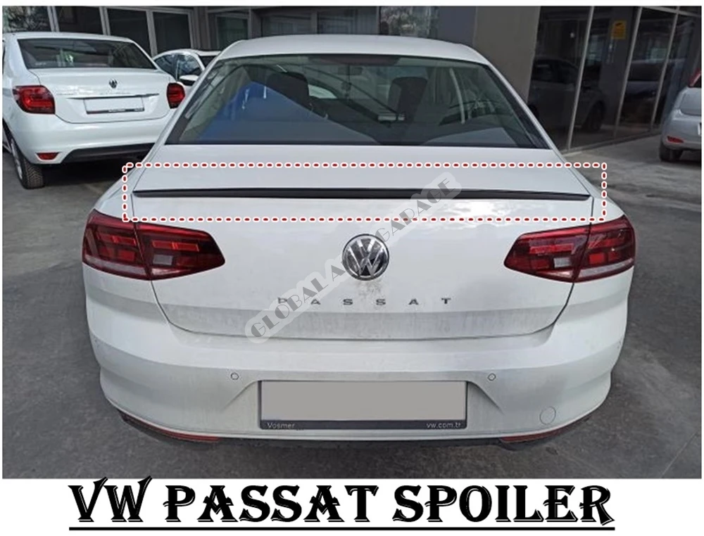 For VOLKSWAGEN PASSAT B8 Spoiler 2015-2021 Auto Accessory Universal Spoilers Car Antenna For Car Styling Sill Diffüser