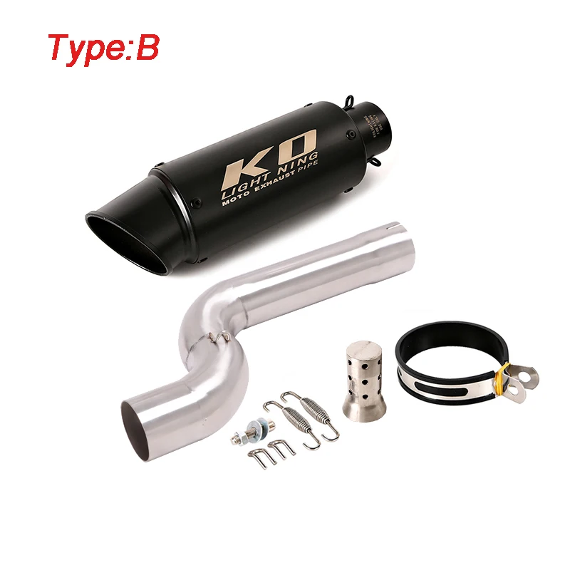 For BMW F900R F900XR 2020-2021 Motorcycle Exhaust System Middle Link Connect Pipe Slip 51mm Muffler Tube With DB Killer Slip On