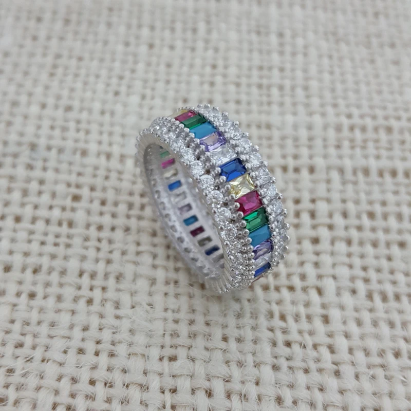 Women Ring Silver Women Rings Multicolor Silver Ring Art Design Ring