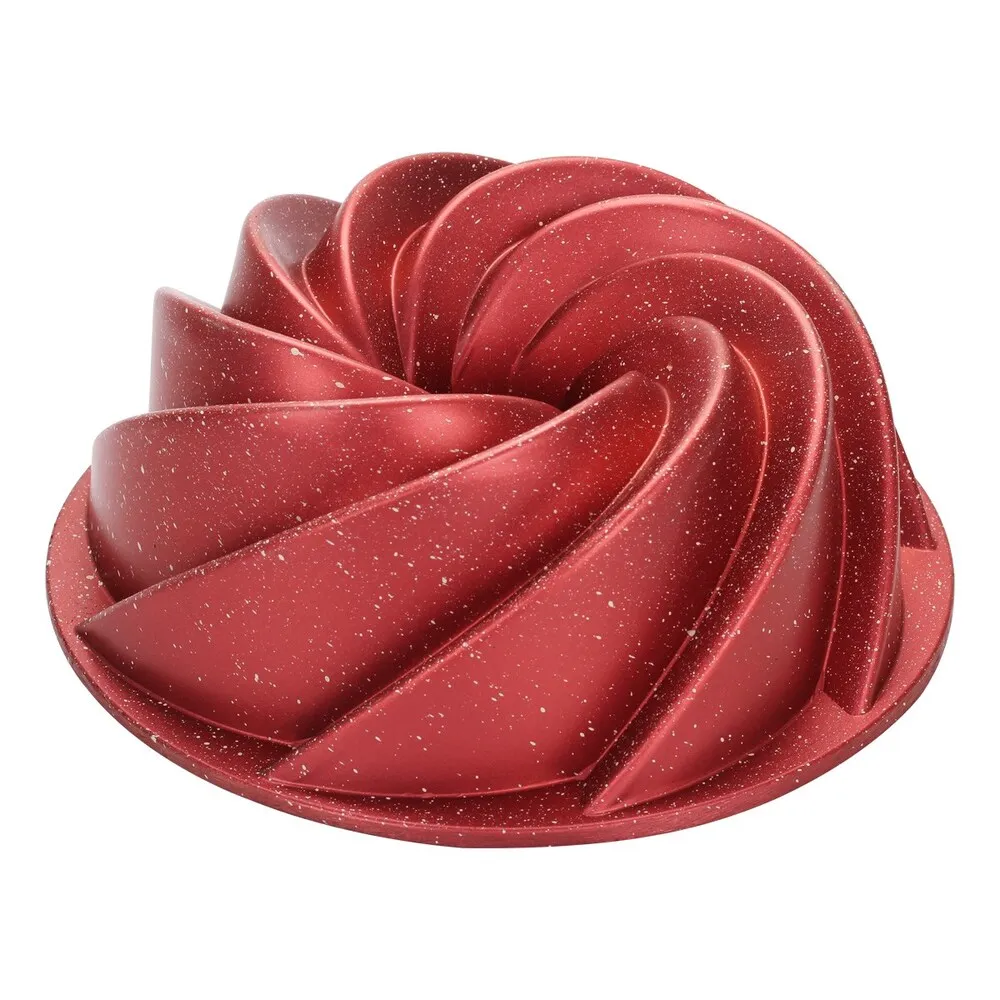 Penguin Cake Tin Wind Rose Ruffle Casting Mold 26 cm Burgundy Non Stick Baking Pastry tools free shipping worldwide