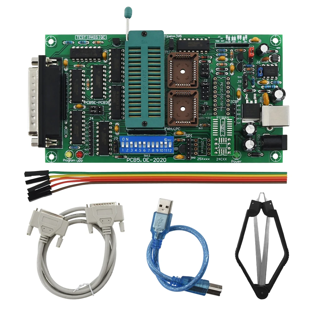 SPI 25xx PCB5.0T-2013 Willem EPROM programmer, BIOS009 PIC,support 0.98d12,promotion clip PLCC32+SOIC 8 pin adapter