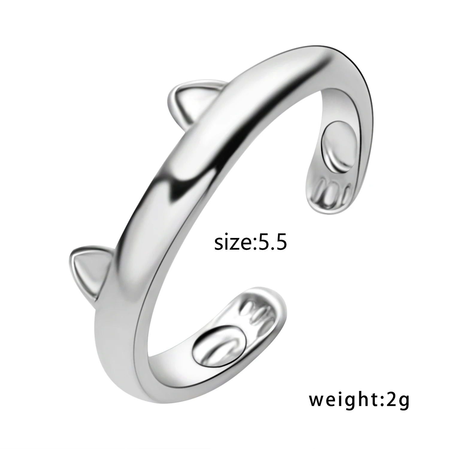 Vintage Nette Klettern Baum Katze Anhänger RingeFür Frauen Männer Persönlichkeit Silber Überzogene Dornen Tier Ring Unisex Finger Schmuck – Detail 8