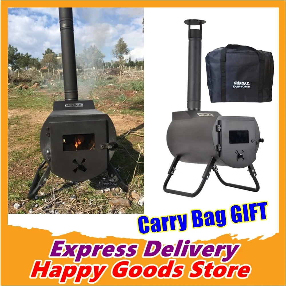 Nurgaz Outdoor Camping Tent Stove Heating Cooking Survival Ultralight Wood Stove Multipurpose EXPRESS DELIVERY