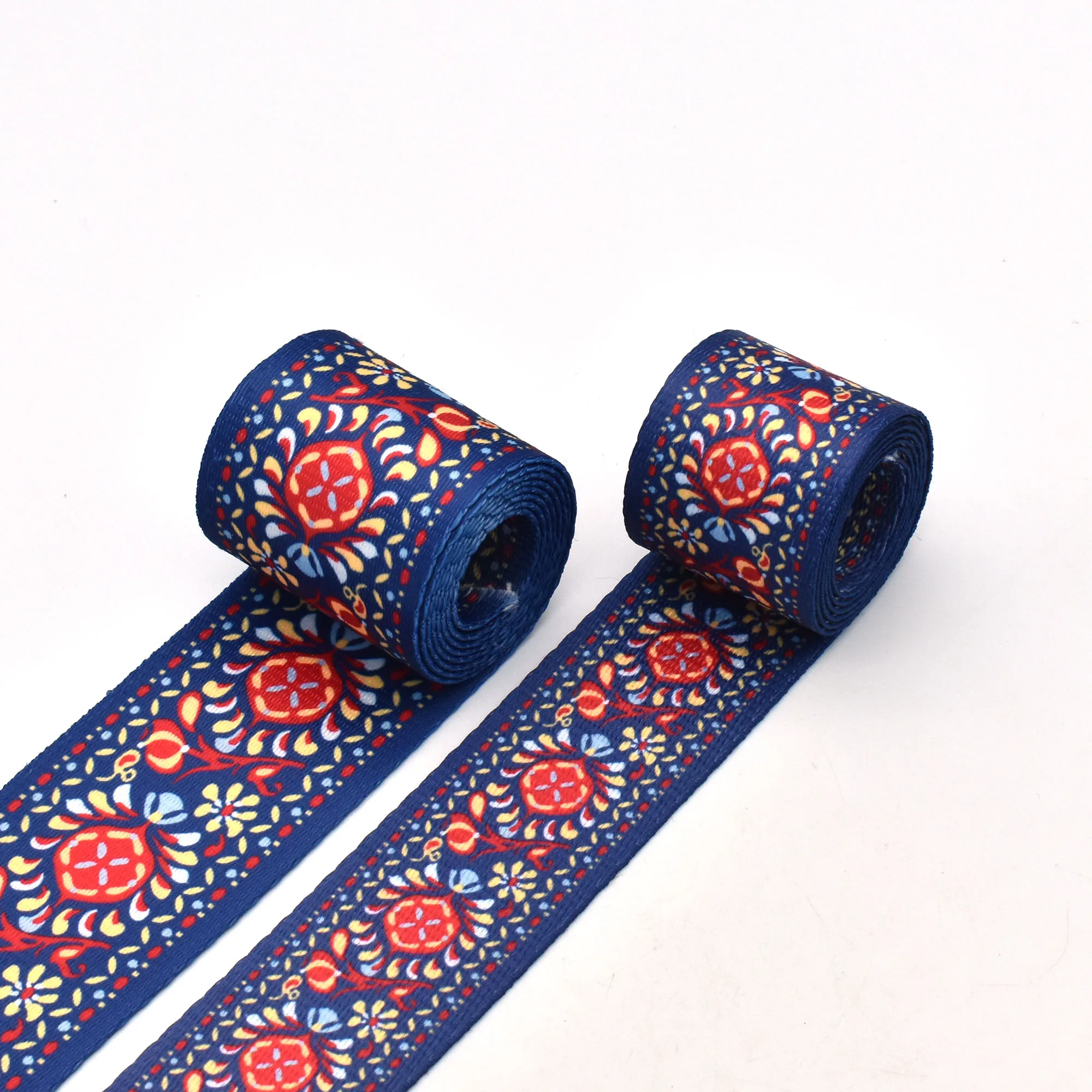 

1.5" 2" Soft Webbing Retro Jacquard Ribbon Vintage Tape Trim Strap Webbing Belt Bag Handle Strap Purse Strap Sewing 1/3/5