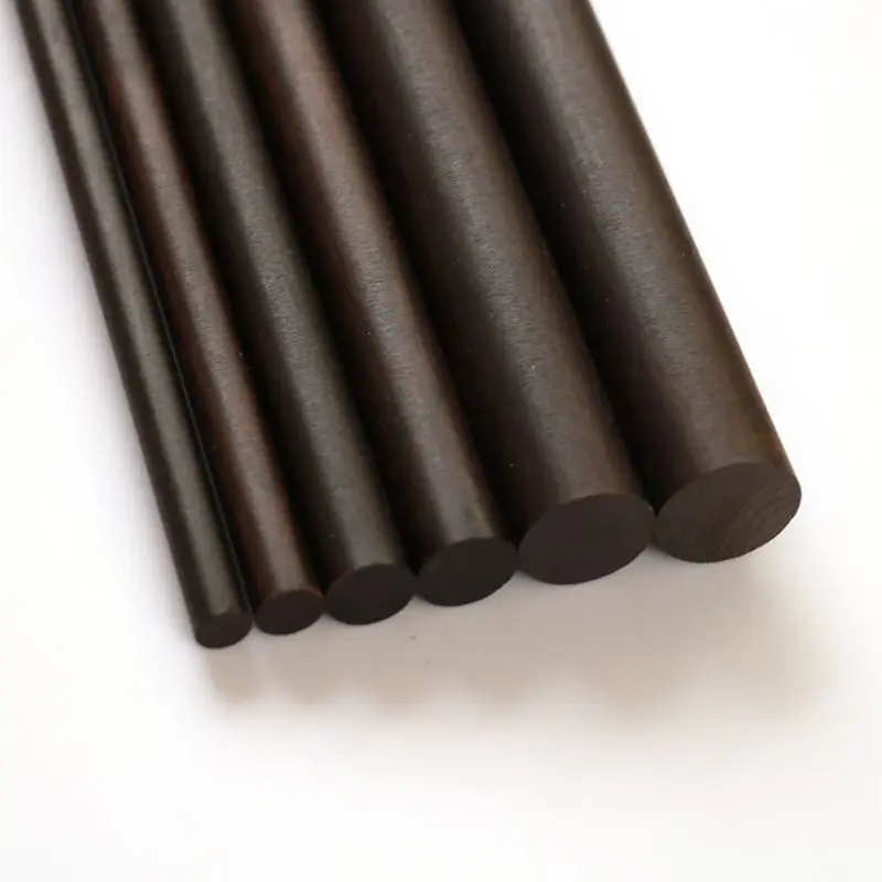 5pcs lot African  Ebony Dowel Pins wood lumber turning blanks pen making round stick pen make blanks