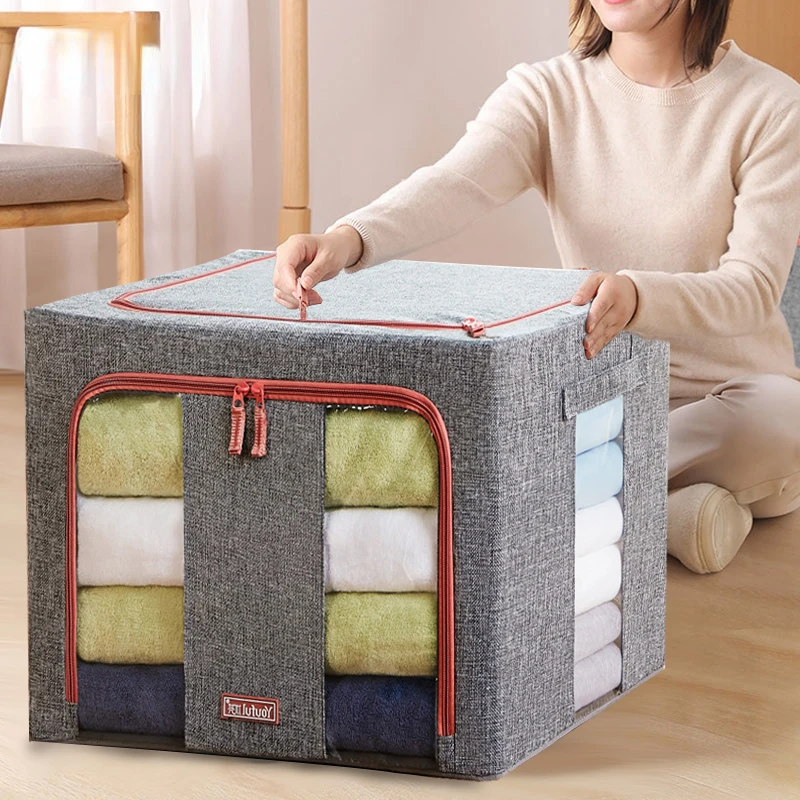 

Foldable Storage Bag Large Capacity Clothes Blanket Organizer Car Trunk Storage Box Pillow Quilt Sorting Bag Home Organizer