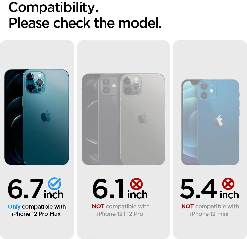 아이폰 12 프로 맥스 케이스와 호환 가능, 아이폰 프로 맥스 6.7 인치 2020 화면 보호기, 투명 커버