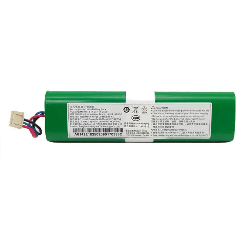 Battery for Ecovacs Deebot Ozmo 900 901 905 920 930 937, 14.4V 2600mAh