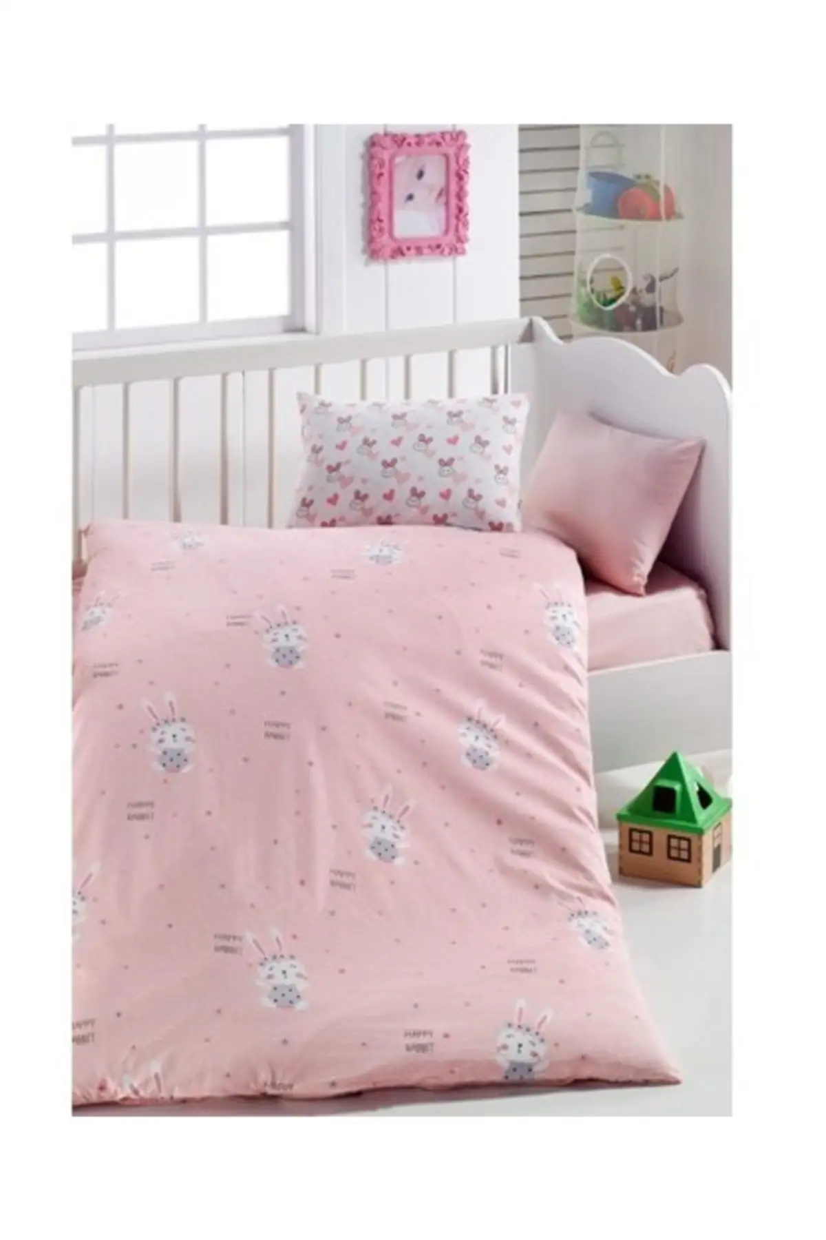 Baby bed Set Hundred percent Cotton | Pink Rabbit Baby children's bed cover duvet cover kit carsap pillow case quilt