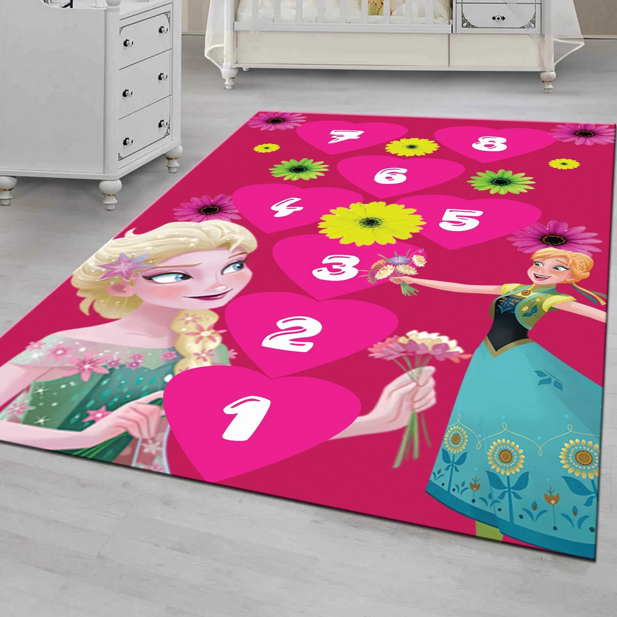 

Elsa Rug, Girls Room Rug Elsa And Anna Hopcotch Rugs Baby Room Decor Carpet Birthday Decoration Elsa And Anna Birthday Classroom