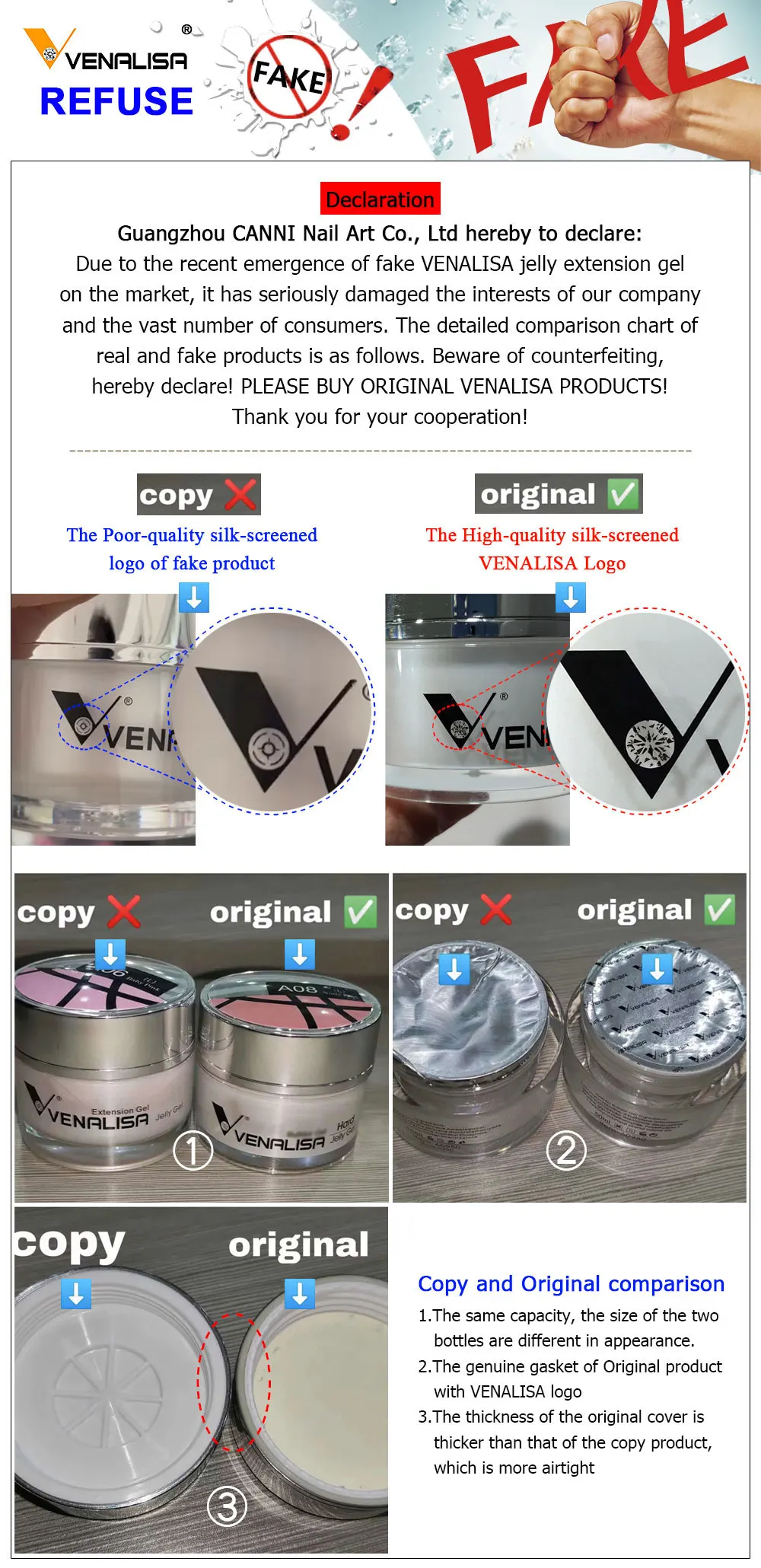 VENALISA 50ml Gelee Acryl Gel Klar Nude Rosa Camouflage Gel Nagel Verlängern UV LED Builder Opal Gelee Gel Nagel kunst Maniküre Gel – Detail 16