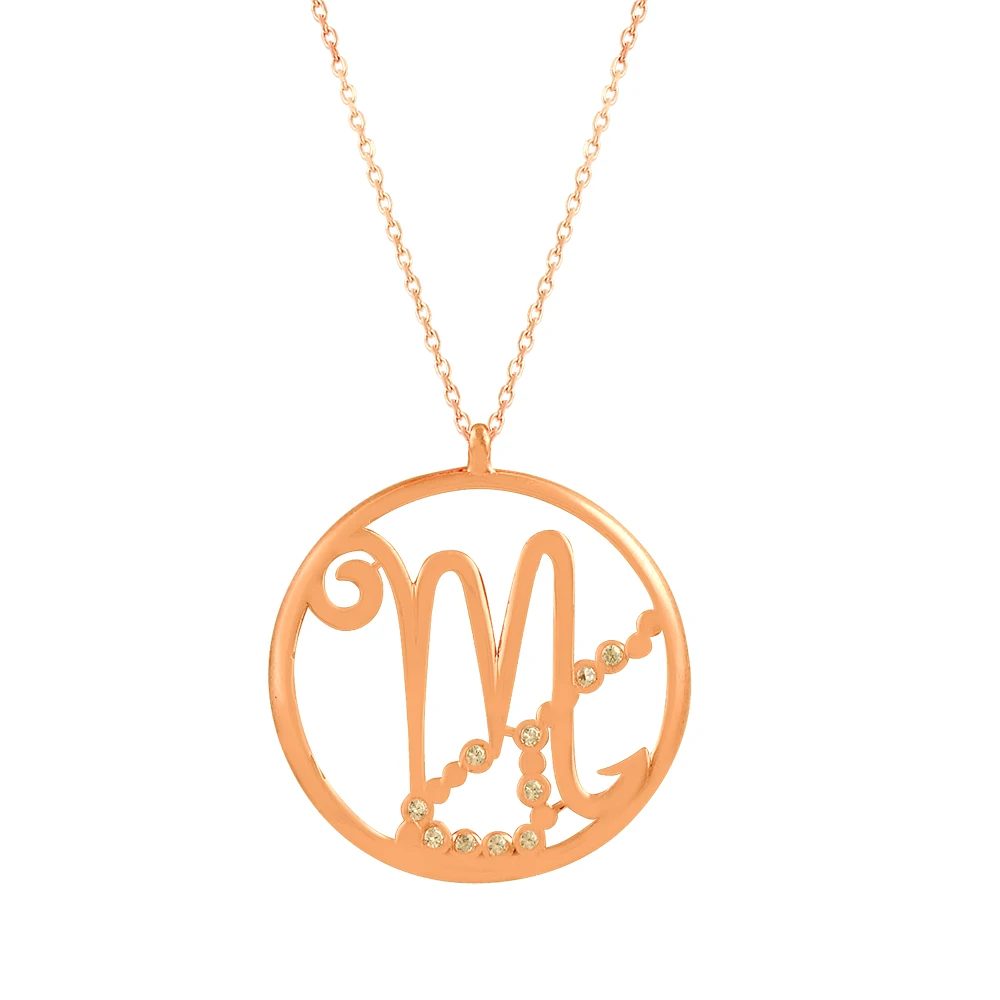 Scorpio Necklace Scorpio Zodiac Sign Scorpion Constellation Necklace 925 Sterling Silver Rose Gold Star Sign Cz Diamond New