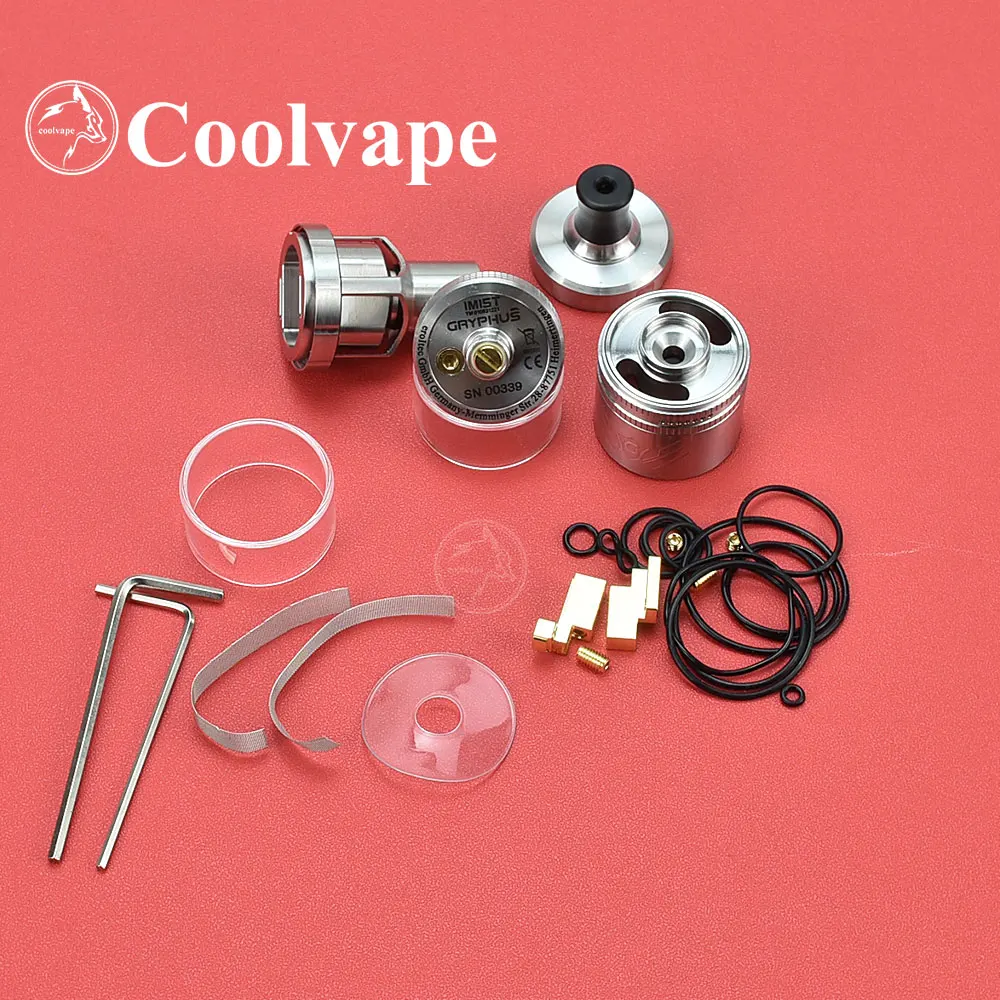 Gryphus نمط MTL هيئة الطرق والمواصلات شبكة لفائف هيئة الطرق والمواصلات vape خزان 316SS 6 مللي 24 مللي تانك بخاخ RTA إعادة بناء خزان Vape هيئة الطرق والمواصلات