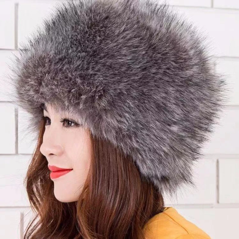 Russian Faux Fur Hat for Women - Like Real Fur - Comfy Cossack Style