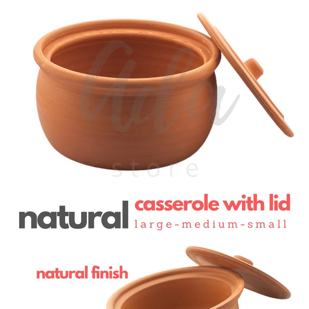 Earthen Casserole Pottery With Lid Suitable For Oven High Temperature Resistance Claypot Healthy Natural Cook Dutch Soup Steamed Rice Braised Chicken Meat