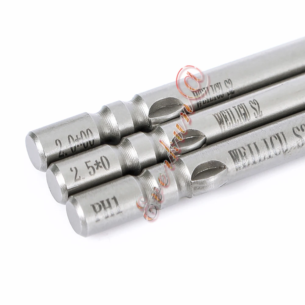 10pc elektryczny wiertło do wkrętarki zestaw części bity magnetyczne Phillips 801 5mm okrągły S2 PH00 PH1 PH0 PH2 długość 60mm narzędzia do obróbki