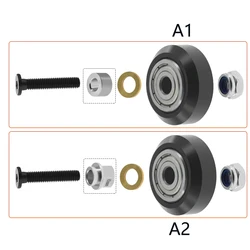 1 Set Strong Solid POM Wheel Kit Plastic Wheel POM Wheel V-Type Idler Pulley for V-Slot Rail OX CNC for CNC 3D Printer