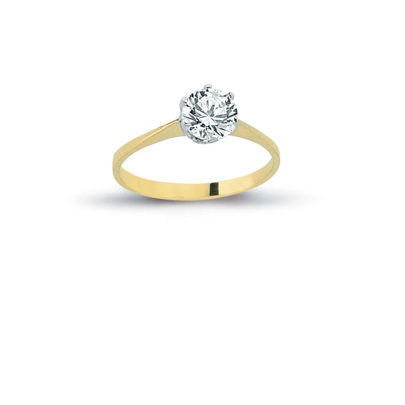 14K Solid Gold Solitaire Art Deco Engagement Wedding Ring