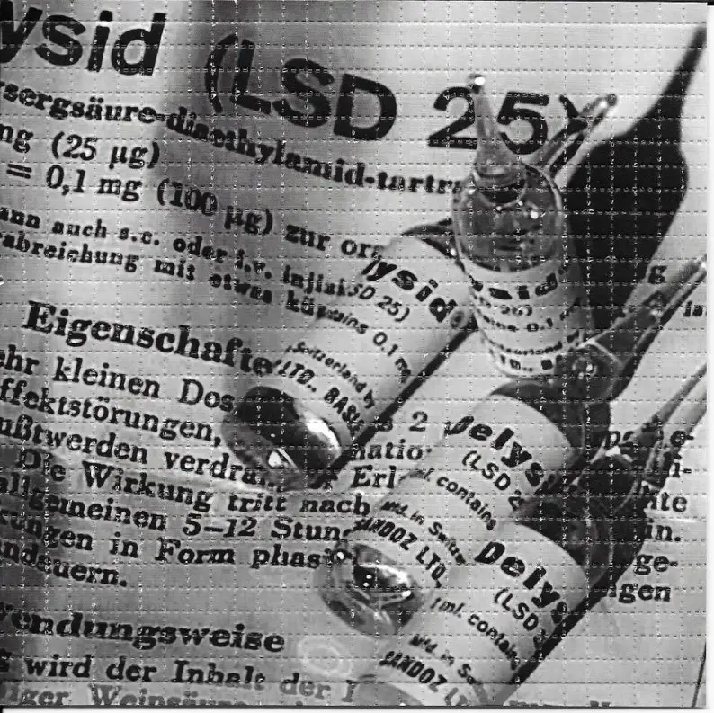 Prescription Bottle Psychedelic LSD Acid Free Blotter Art Print Trippy Perforated Paper Painting Wall Picture Home Decor Poster