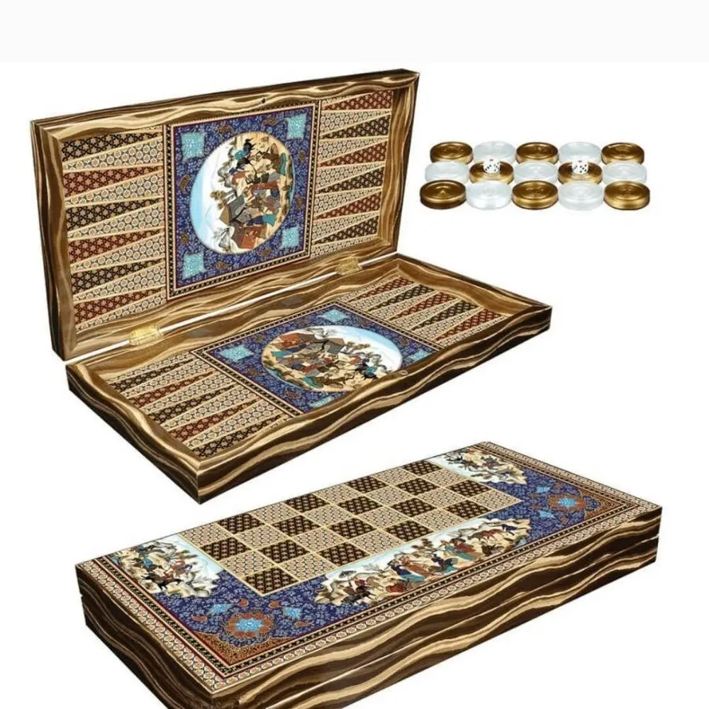 Luxury Backgammon Set Large Size Board Games New House Gift Birthday Gift Luxury Wooden Backgammon Gift for Friend, Father Sport