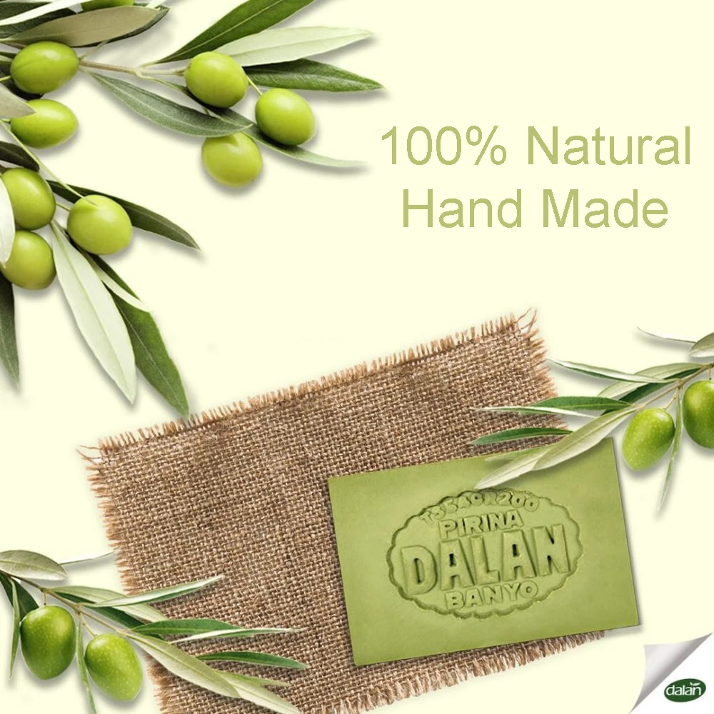 100% Natural Aleppo Olive Oil Soap Handmade Traditional 180gr 1 Pcs For All Skin Body and Hair Moisturying Anti Acne Antiseptic