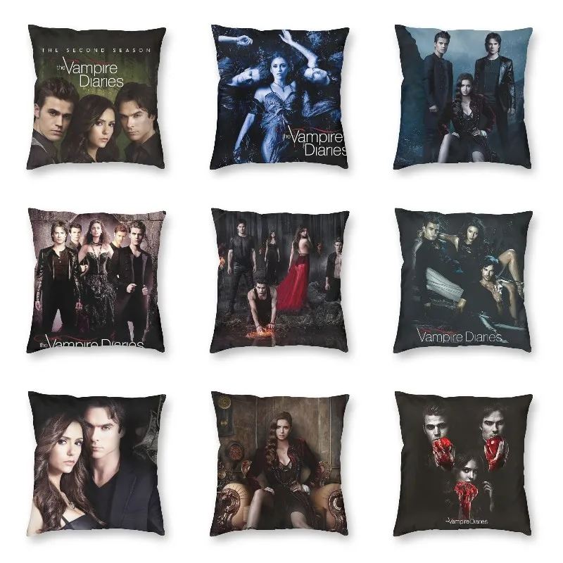 The Vampire Diaries Cushion Cover 3D Double-sided Print Horror TV Show Throw Pillow Case for Car Custom Pillowcover Home Decor