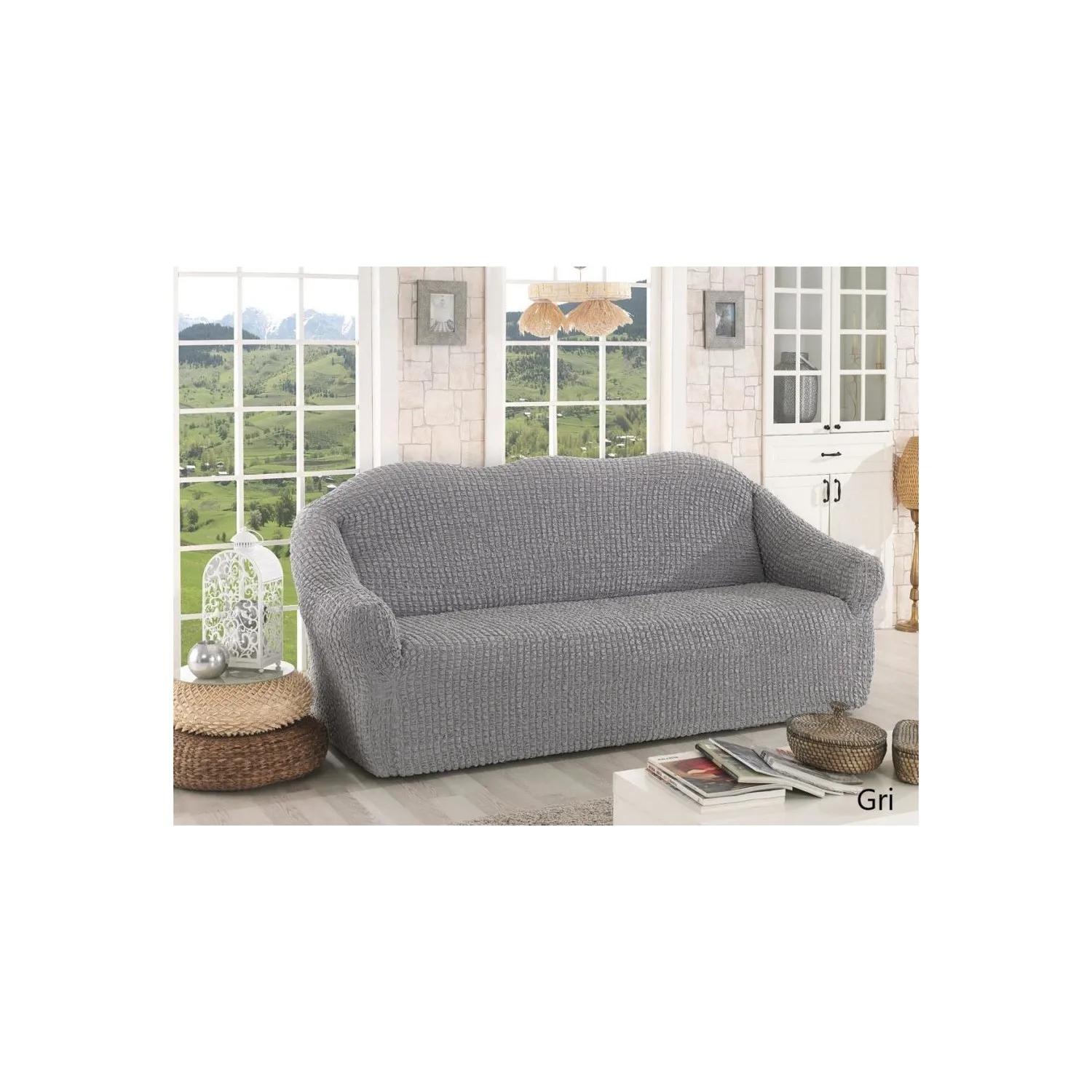 Elasticity Sofa Cover Cotton Armchair Extensible Couch Cover SofaCovers Sectional Solid 7 Color Three Seats 3 Seater Need Buy