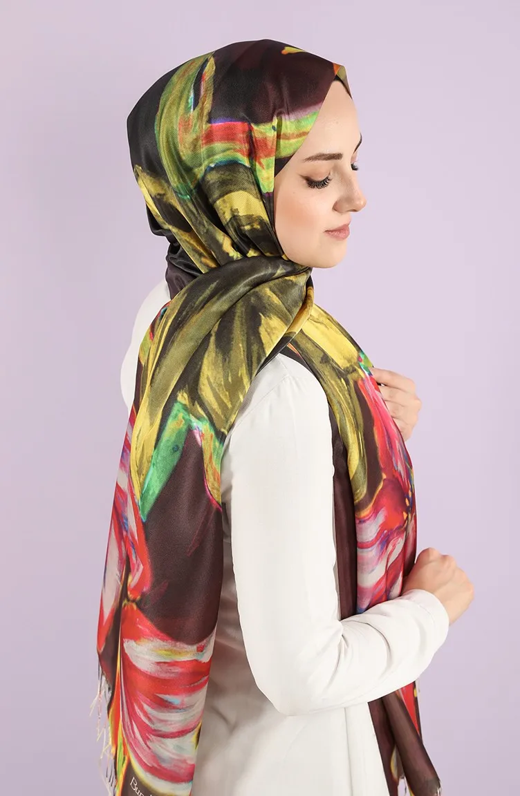 Shawl For Women Patterned Muslim Hijab Scarf Muslim Clothes Women Hijab Jersy Summer Turban Satin Cap Turbine Female Silk